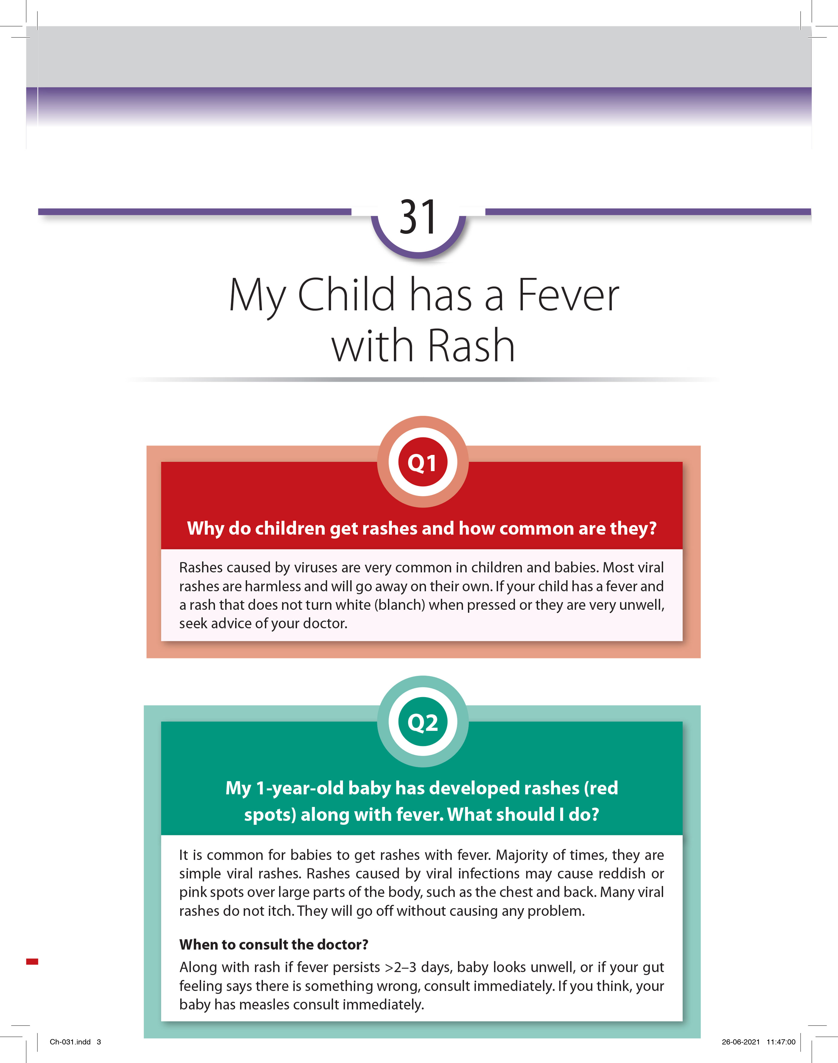 FAQ - Child with fever and rash